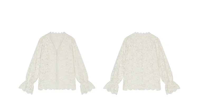 Blusa de Renda Feminina Elegância Suave Claire