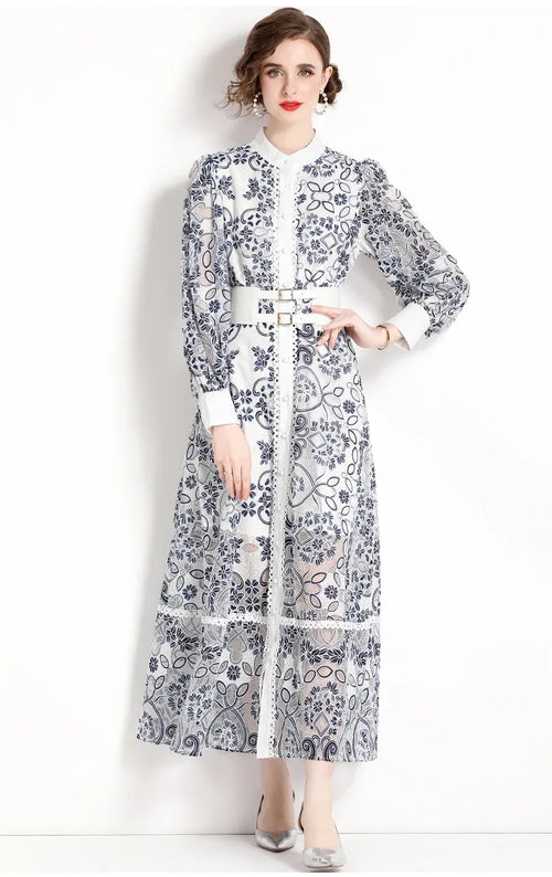 Vestido Longo Bordado Bell Romance