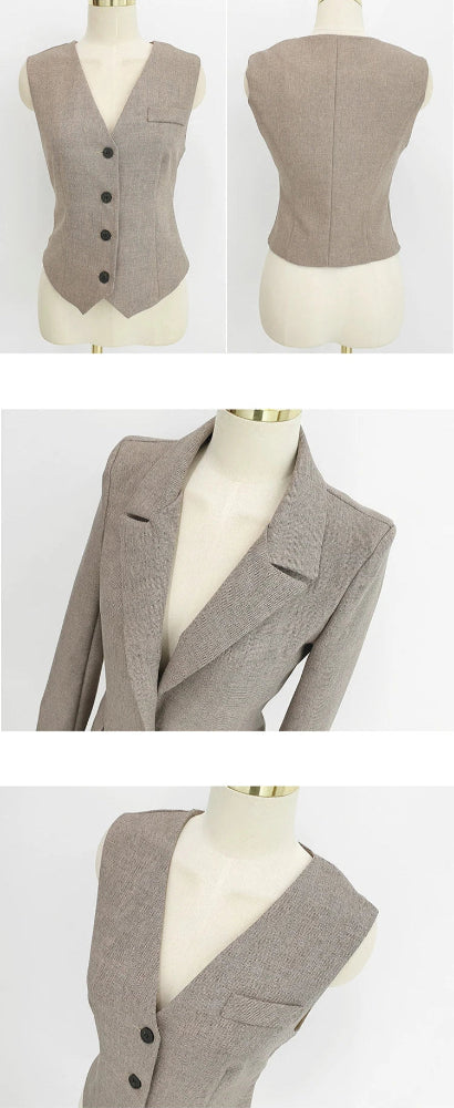 Conjunto Sereno Feminino Blazer Colete Calça - AlmaChic