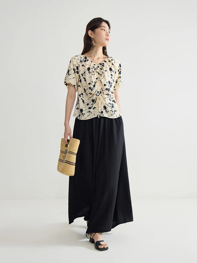 Calça Feminina Solta Cintura Alta - AlmaChic