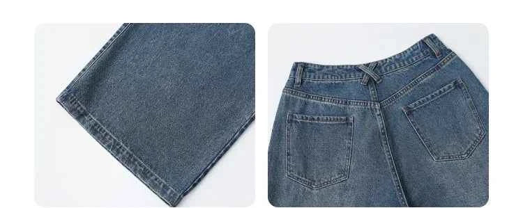 Calça Jeans Feminina Wide Leg Cintura Alta - AlmaChic