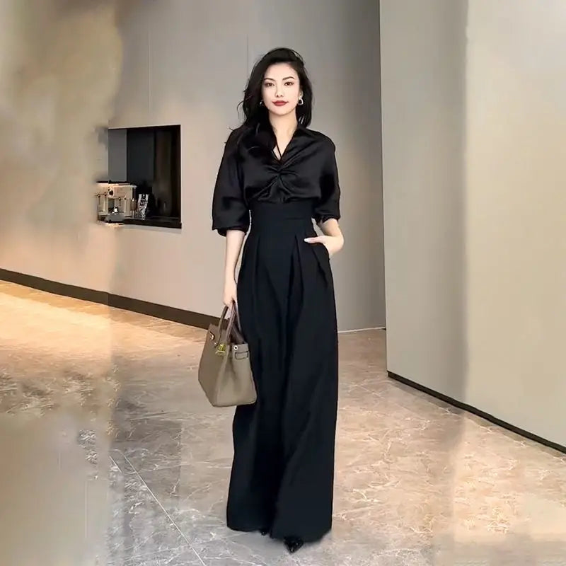 Calça Alfaiataria Feminina Noire Essential – Cintura Alta ( Preta ) - AlmaChic