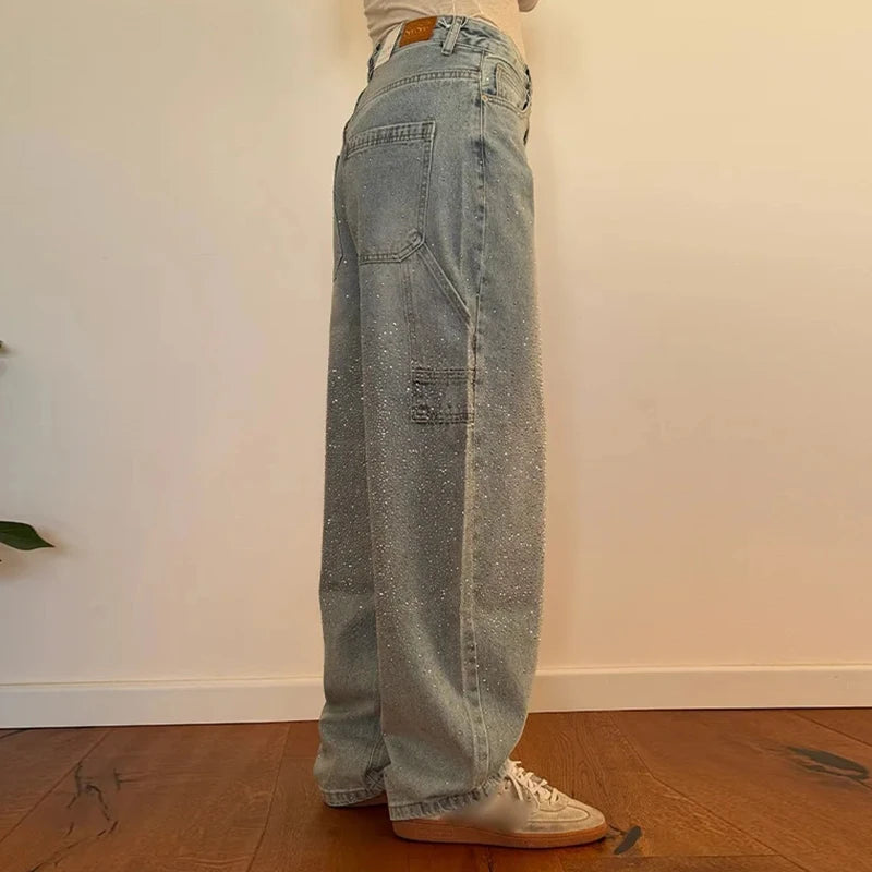 Calça Jeans Wide Leg Starlight - AlmaChic