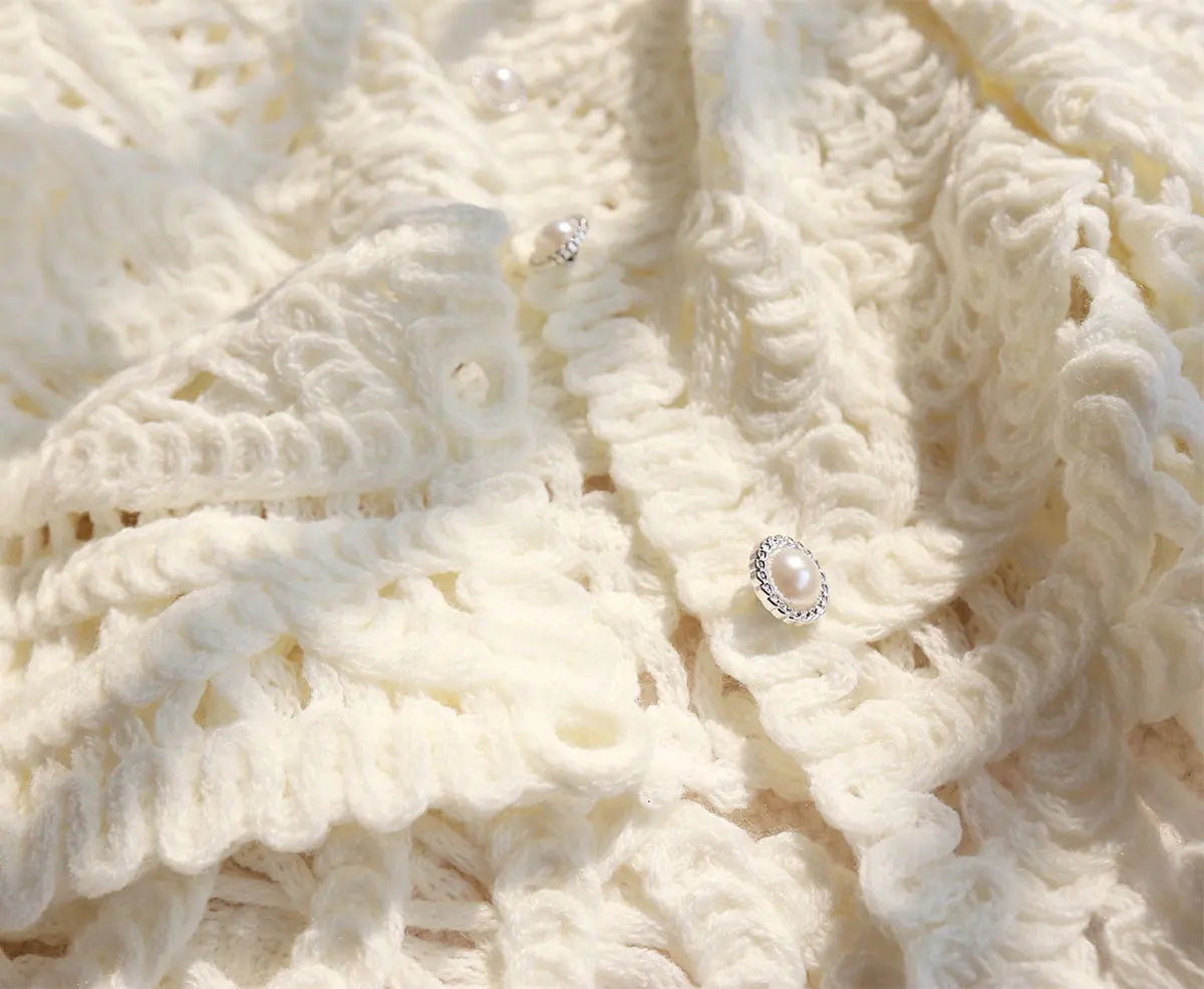 Cardigan Boêmio em Crochê Branco - AlmaChic