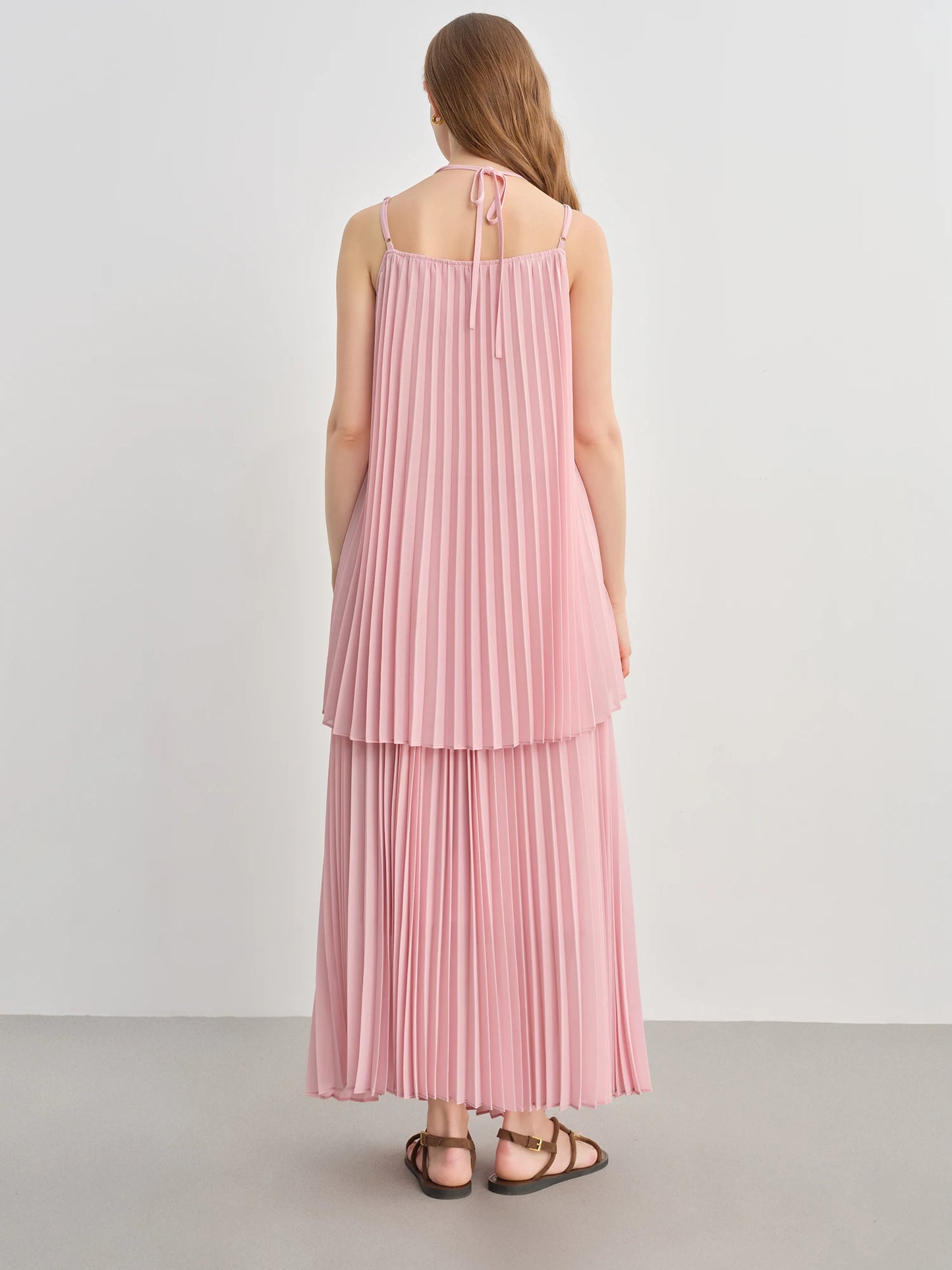 Dushu plus size moda terno para as mulheres verão 2025 nova flor tridimensional blusa de tiras cintura alta saia longa plissada