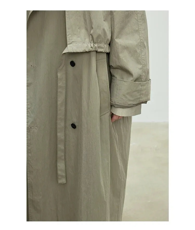 Trench Coat Oversized Feminino Camille — Estilo Europeu e Versatilidade Casual