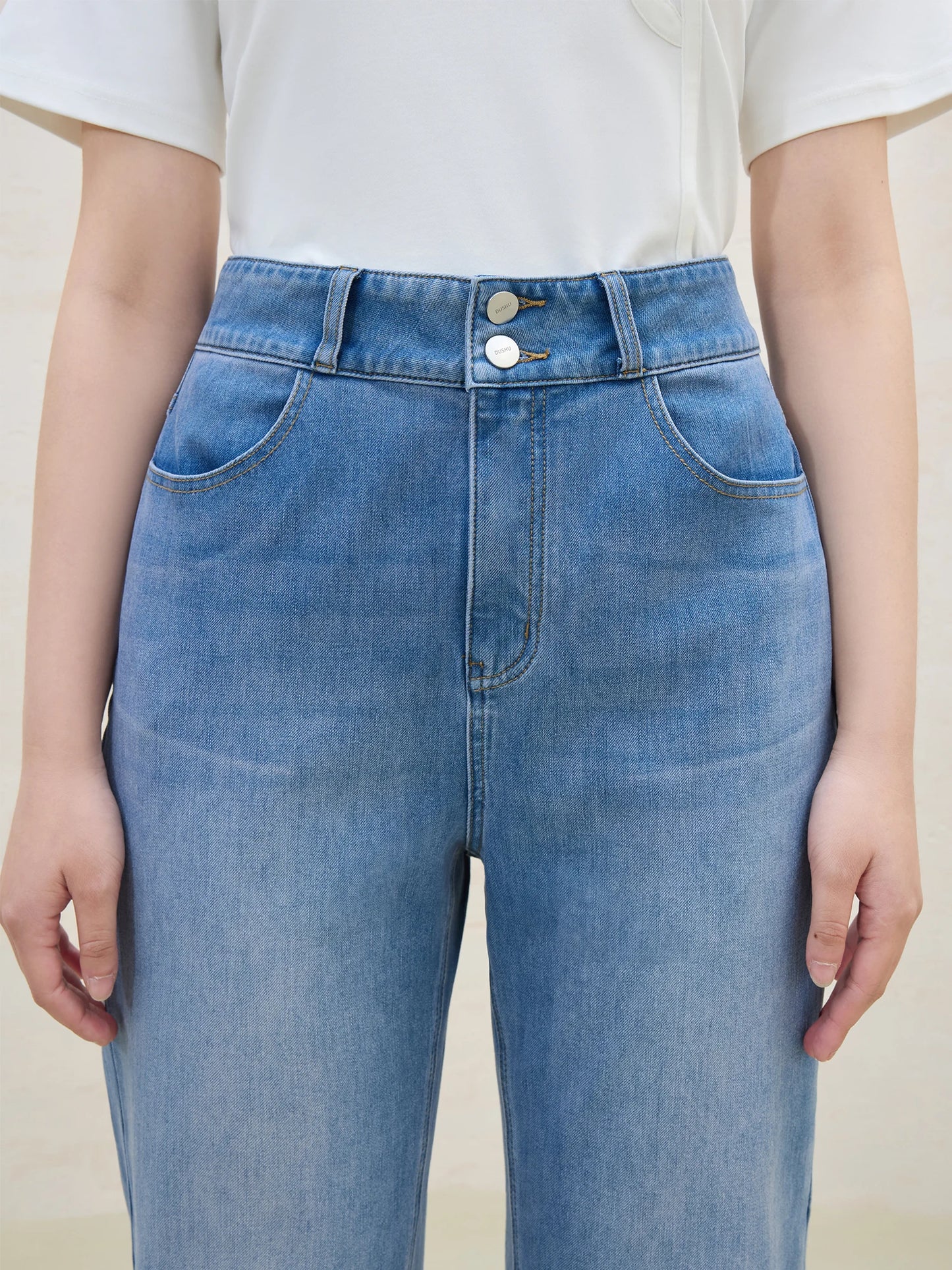 Jeans Calça Feminina Cintura Alta Azul – Estilo Lápis - AlmaChic