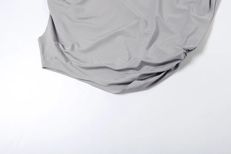 Estranho gato irregular ruched 2 peça conjunto feminino verão regatas + saias de fita lateral estiramento combinando casual simples roupas de rua