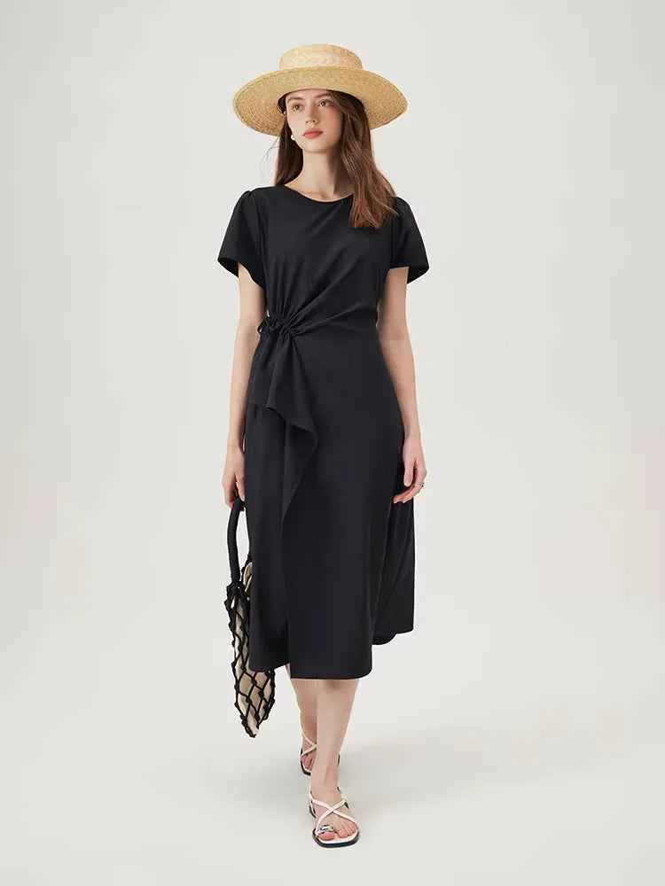 Vestido Midi Feminino Linha A Conforto Essencial Claire