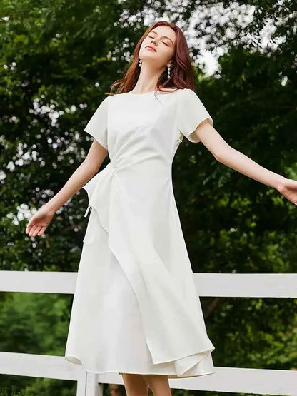 Vestido Midi Feminino Linha A Conforto Essencial Claire