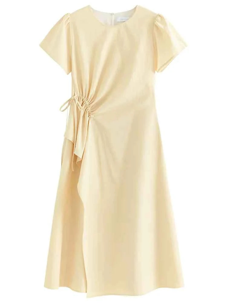 Vestido Midi Feminino Linha A Conforto Essencial Claire
