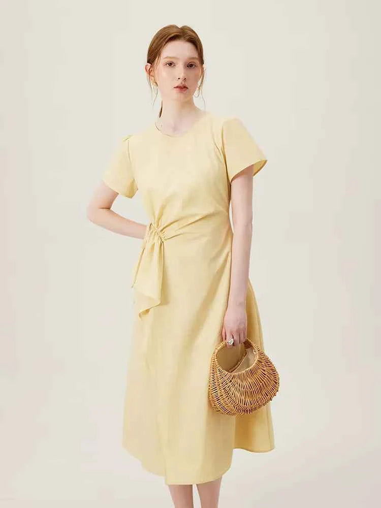 Vestido Midi Feminino Linha A Conforto Essencial Claire