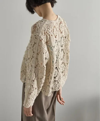 Cardigan de Crochê Rendado Lia Bohème – Leve, Versátil & Atemporal