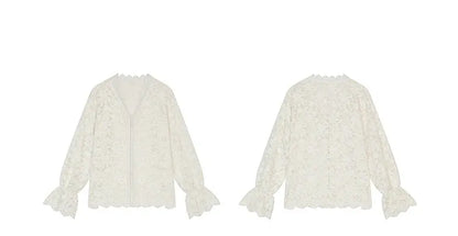 Blusa de Renda Feminina Elegância Suave Claire