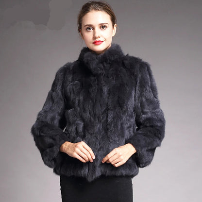 Casaco Feminino de Pele de Coelho Fancy Margaux