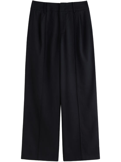 Calça Wide Leg Feminina Lady Wool Preta - AlmaChic