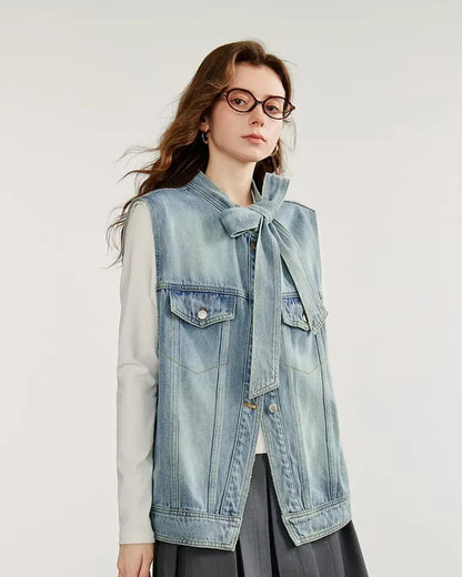 Colete Jeans Feminino Aurora Patch