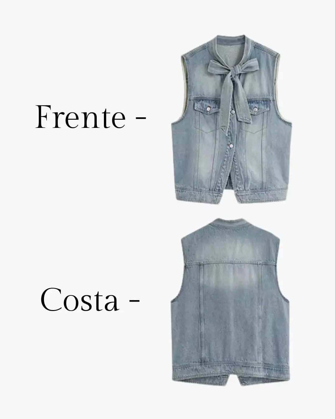 Colete Jeans Feminino Aurora Patch