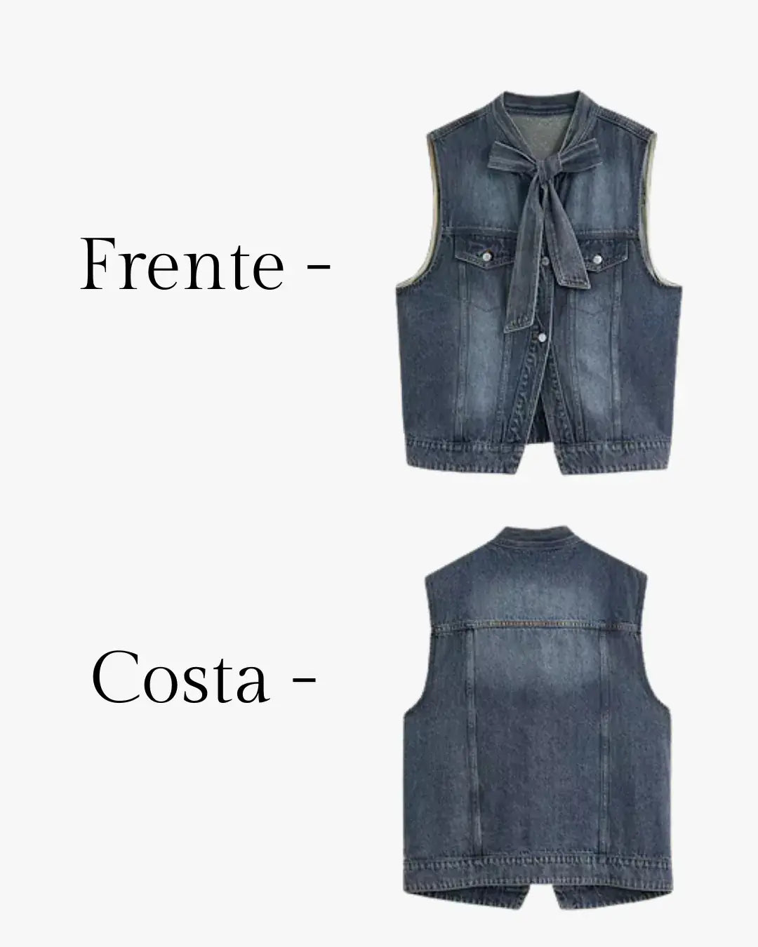 Colete Jeans Feminino Aurora Patch