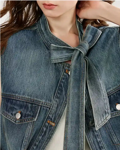 Colete Jeans Feminino Aurora Patch