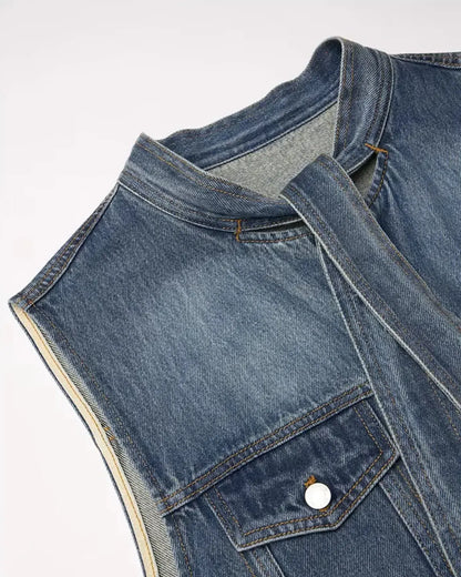 Colete Jeans Feminino Aurora Patch