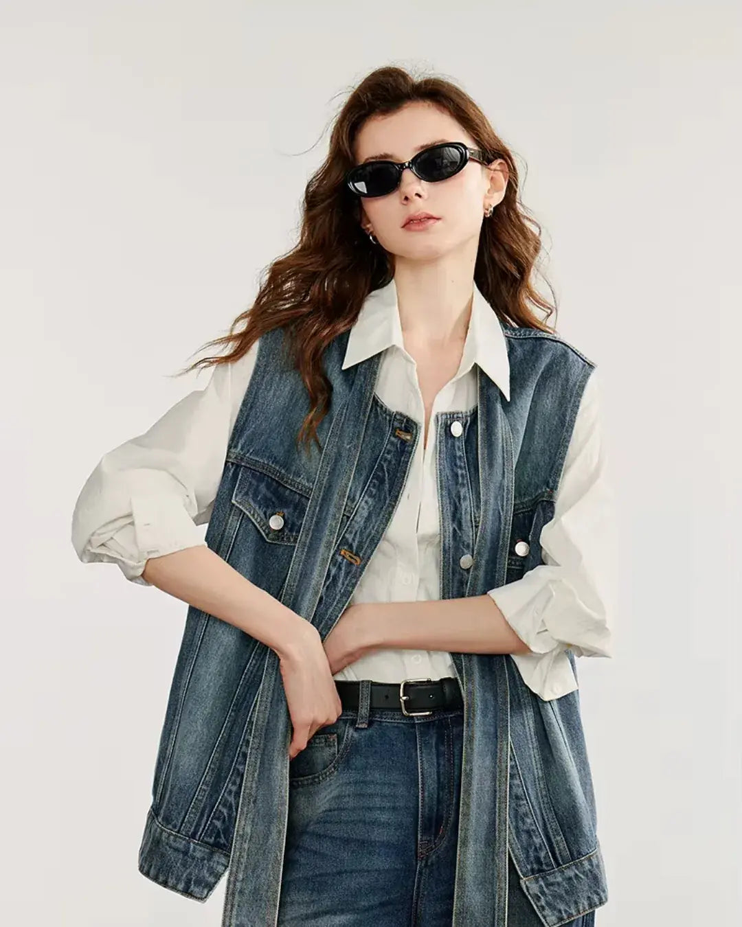 Colete Jeans Feminino Aurora Patch