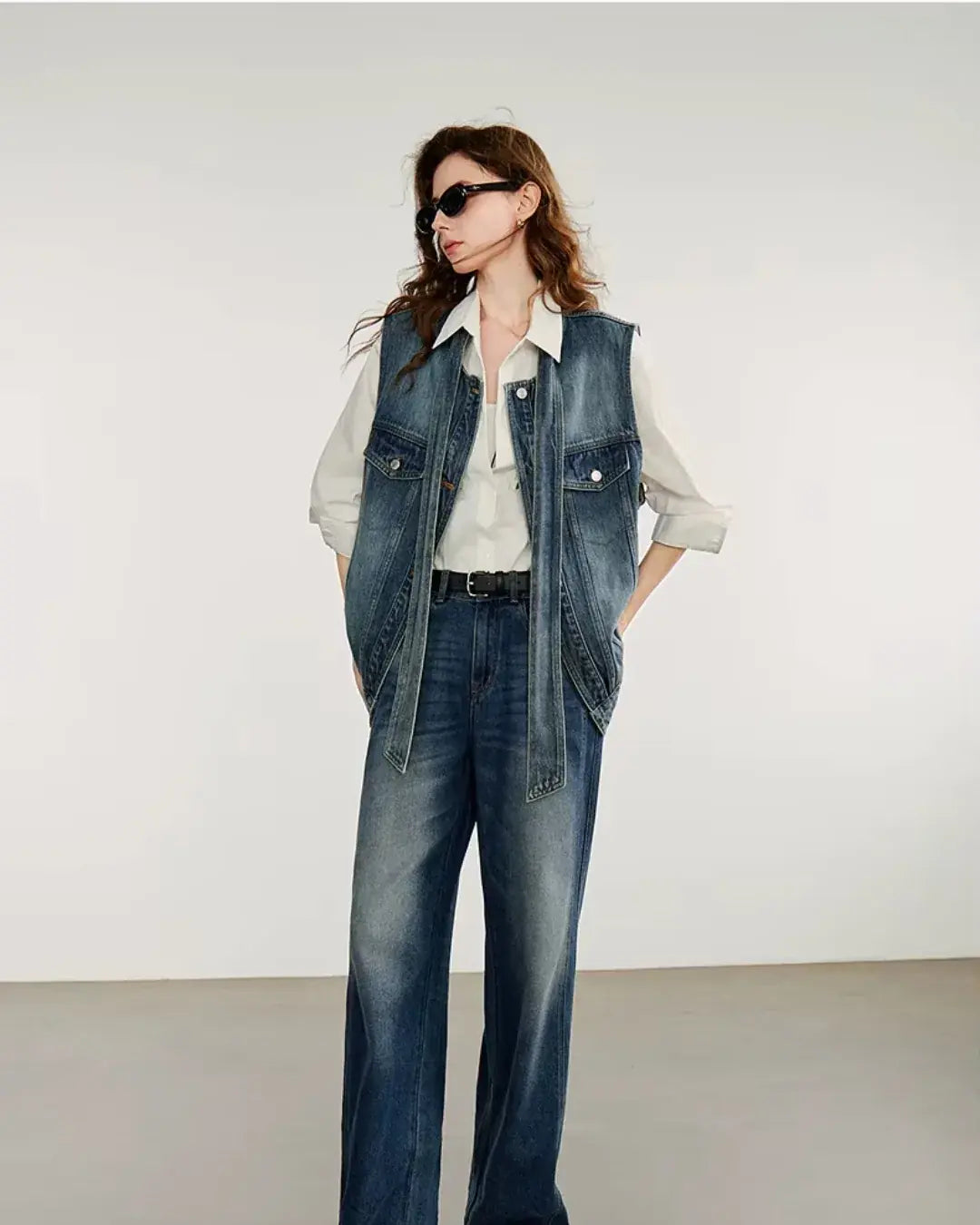 Colete Jeans Feminino Aurora Patch