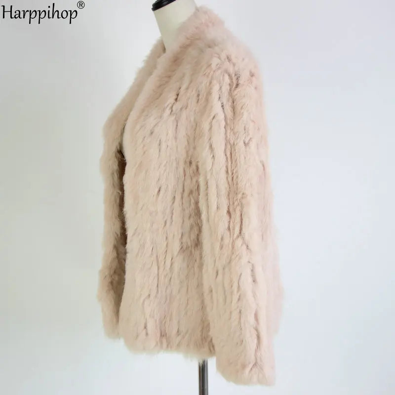 Casaco de Pele de Coelho Feminino Harpp - AlmaChic