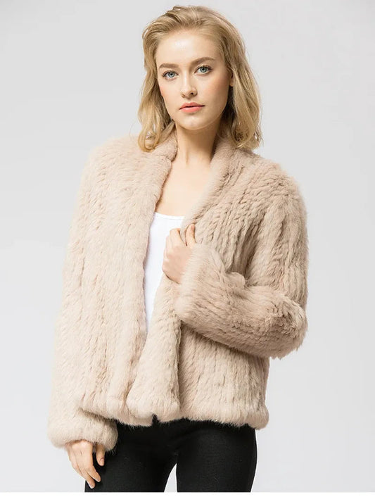 Casaco de Pele de Coelho Feminino Harpp