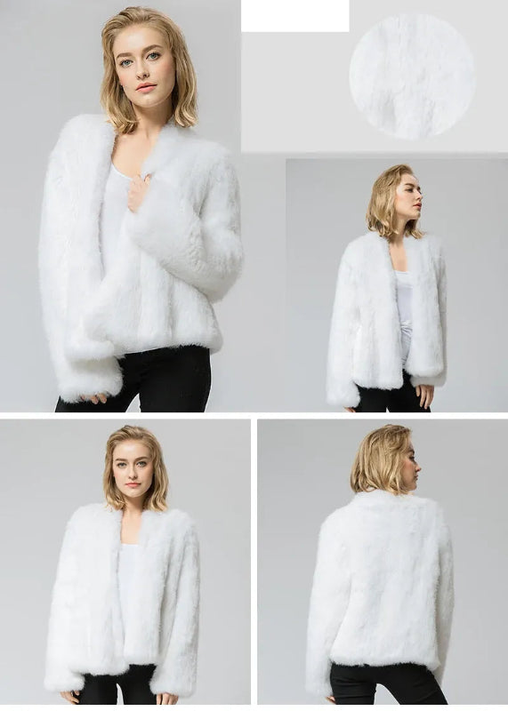 Casaco de Pele de Coelho Feminino Harpp - AlmaChic