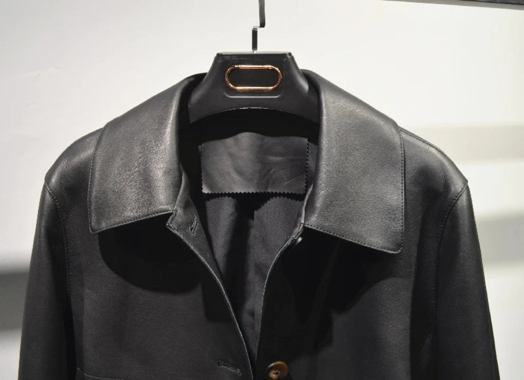 Casacos curtos de pele de carneiro feminino harajuku moda jassen dames fino jaqueta de couro legítimo gola quadrada na moda streetwear casaco