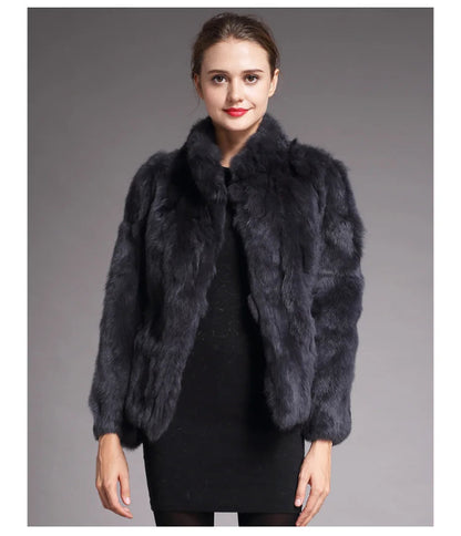 Casaco Feminino de Pele de Coelho Fancy Margaux