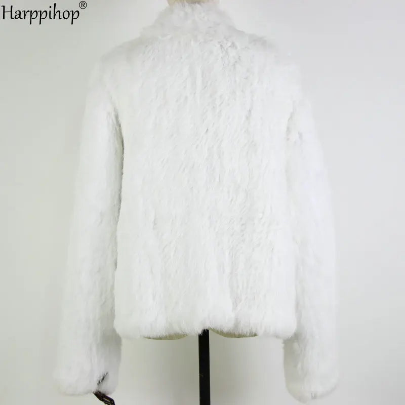 Chaqueta de punto de piel de conejo para mujer, abrigo de piel de moda para invierno, gran oferta, 2021