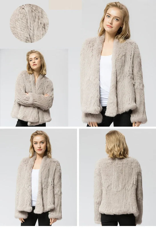 Casaco de Pele de Coelho Feminino Harpp - AlmaChic