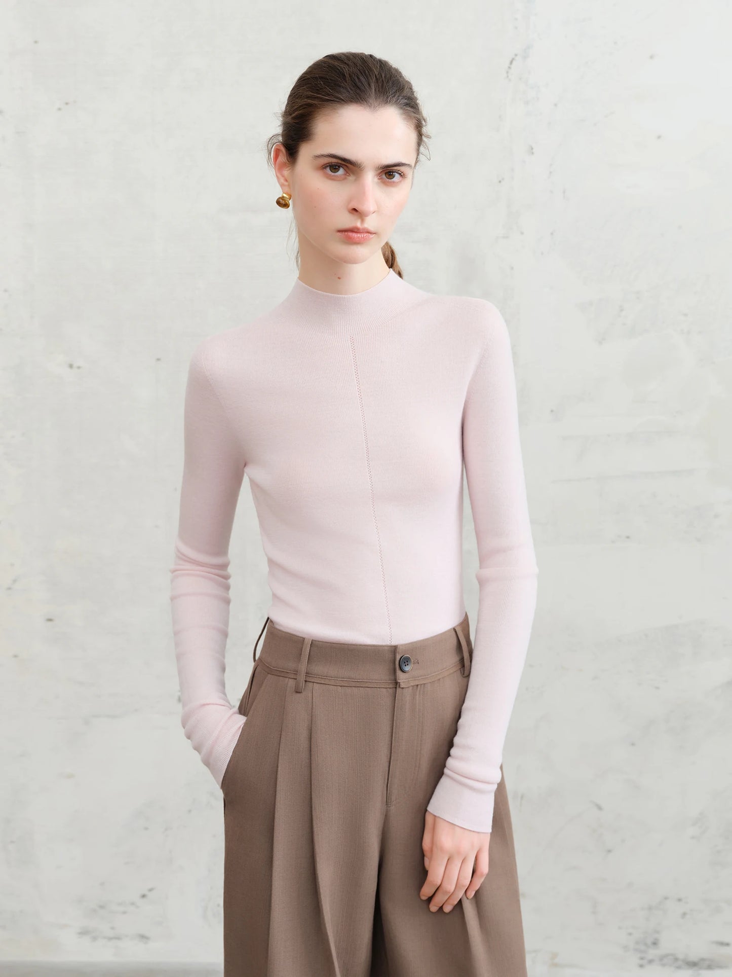 Blusa Térmica Feminina Vienne Meia Gola rosa AlmaChic