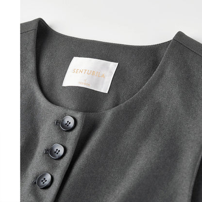 Sentubila terno feminino 3 peças jaqueta formal colete calças feminino conjunto de trabalho de negócios plissado pulôver blazer conjunto 153za1930