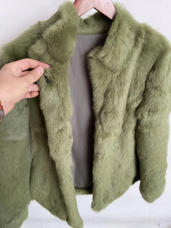 Casaco Feminino de Pele de Coelho Fancy Margaux