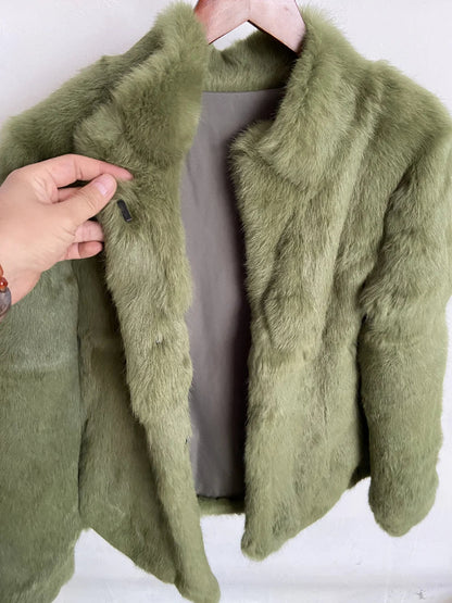 Casaco Feminino de Pele de Coelho Fancy Margaux