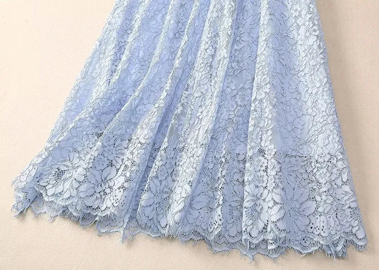 Vestido de Renda Midi Elegante Valentina Rubra