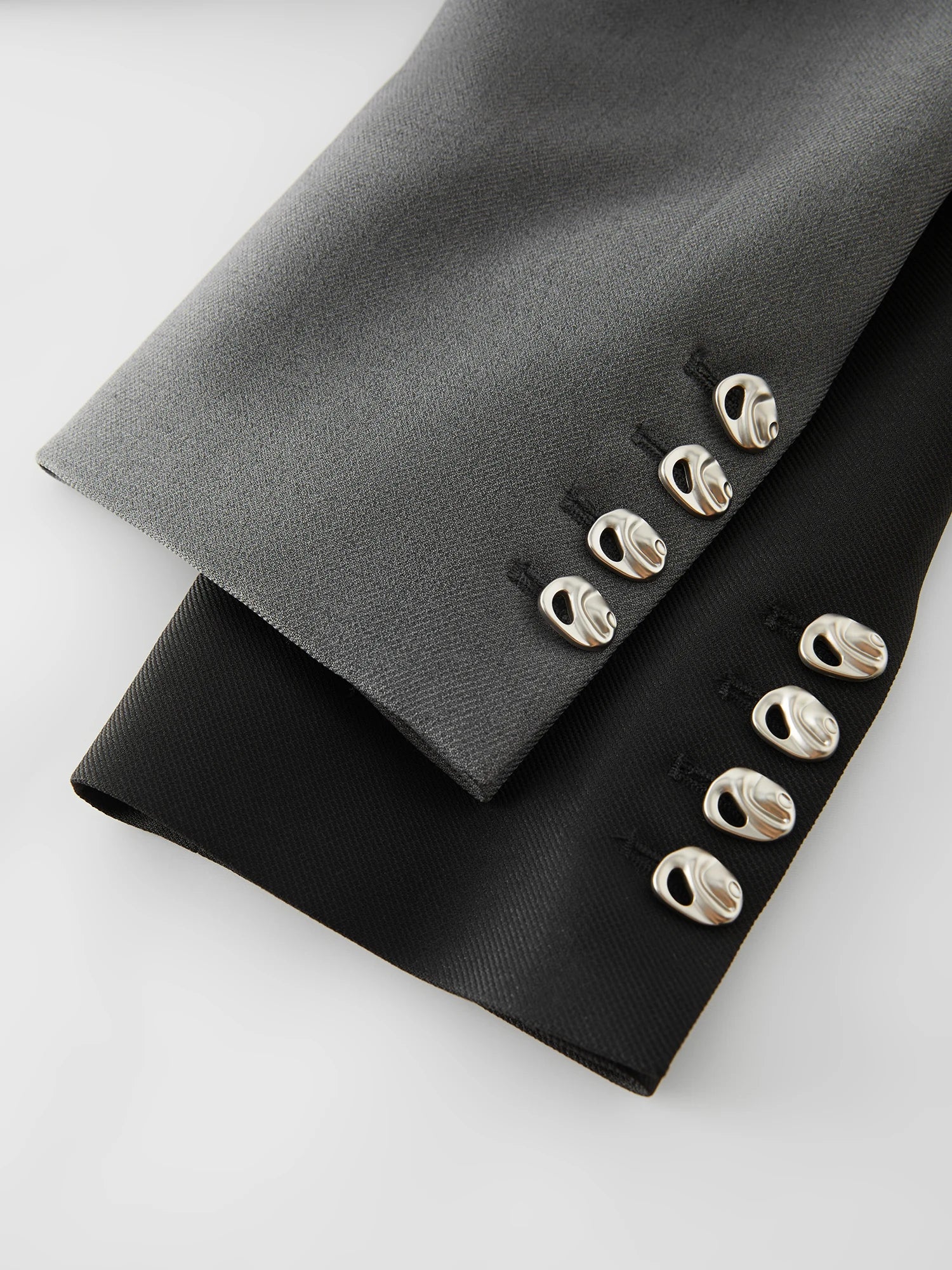 FSLE Women Spring Black Suit Sets Office Lady Temperament Short Single Button Blazers Full Length Trousers 25FS11065+25FS11066