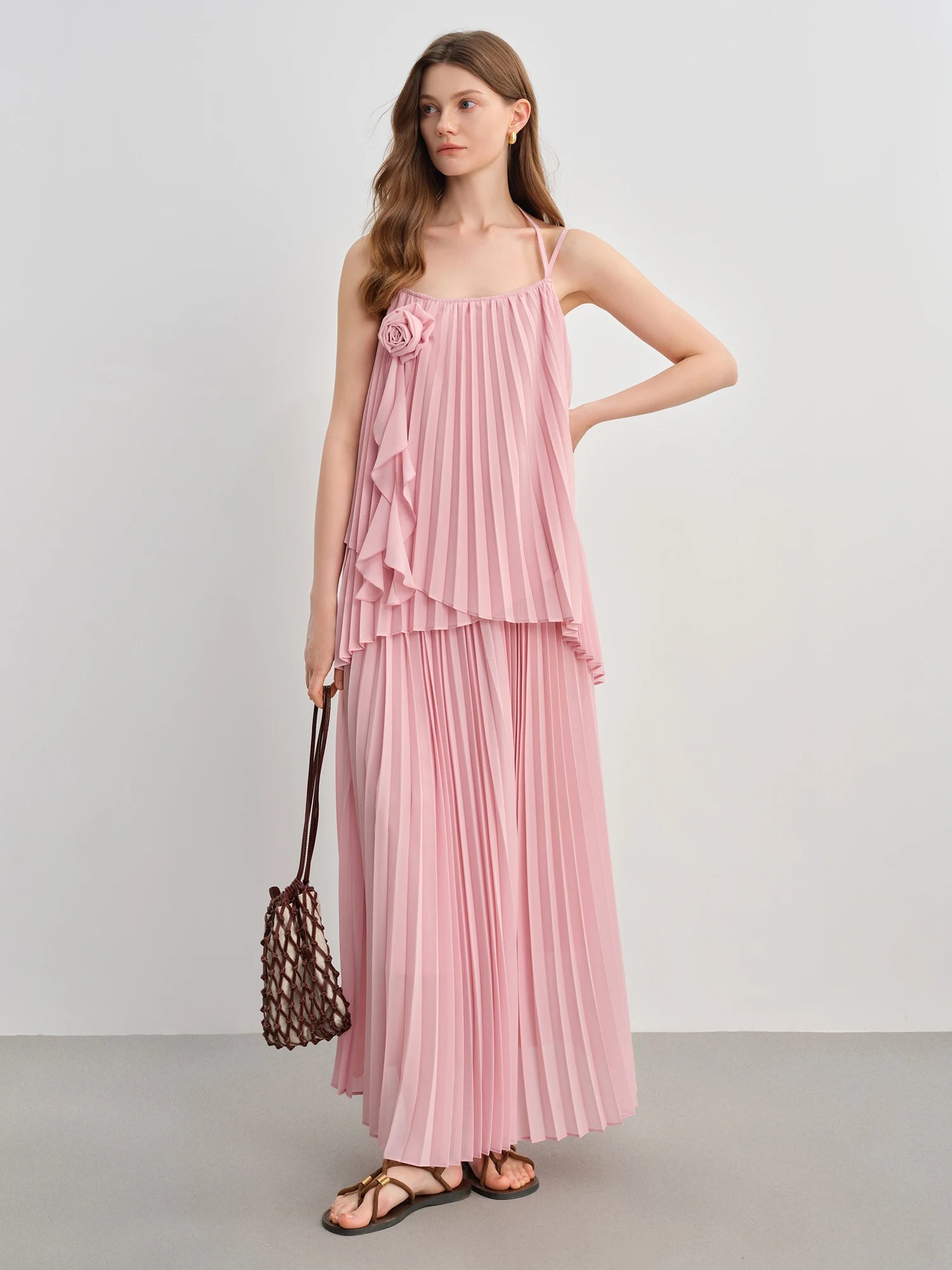 Blusa Floral Tridimensional Plissada - AlmaChic