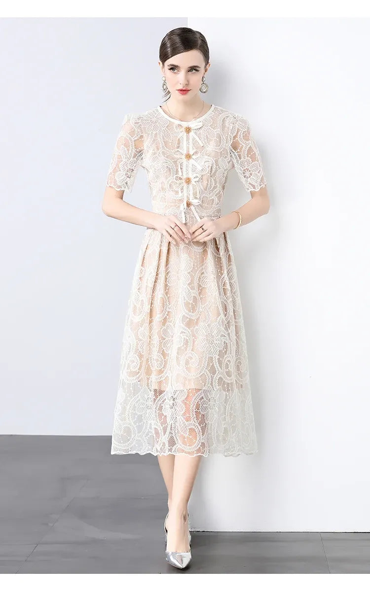Vestido de Renda Elegante Madeleine