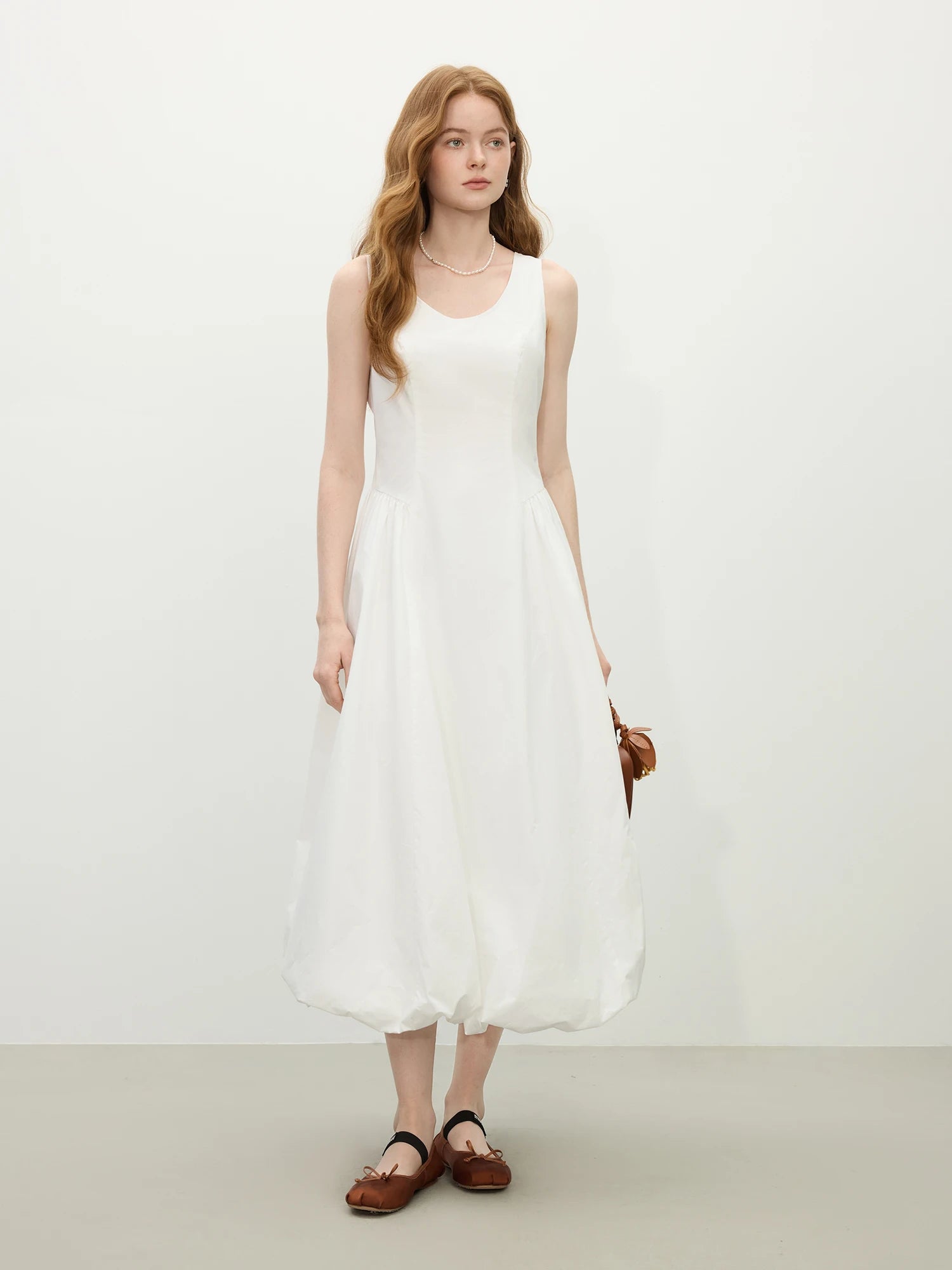 Fsle 【dois comprimentos】sweety feminino vestidos longos para mulheres 2025 primavera verão novo sem mangas bud chique colete vestido 25fs11302 25fs11030