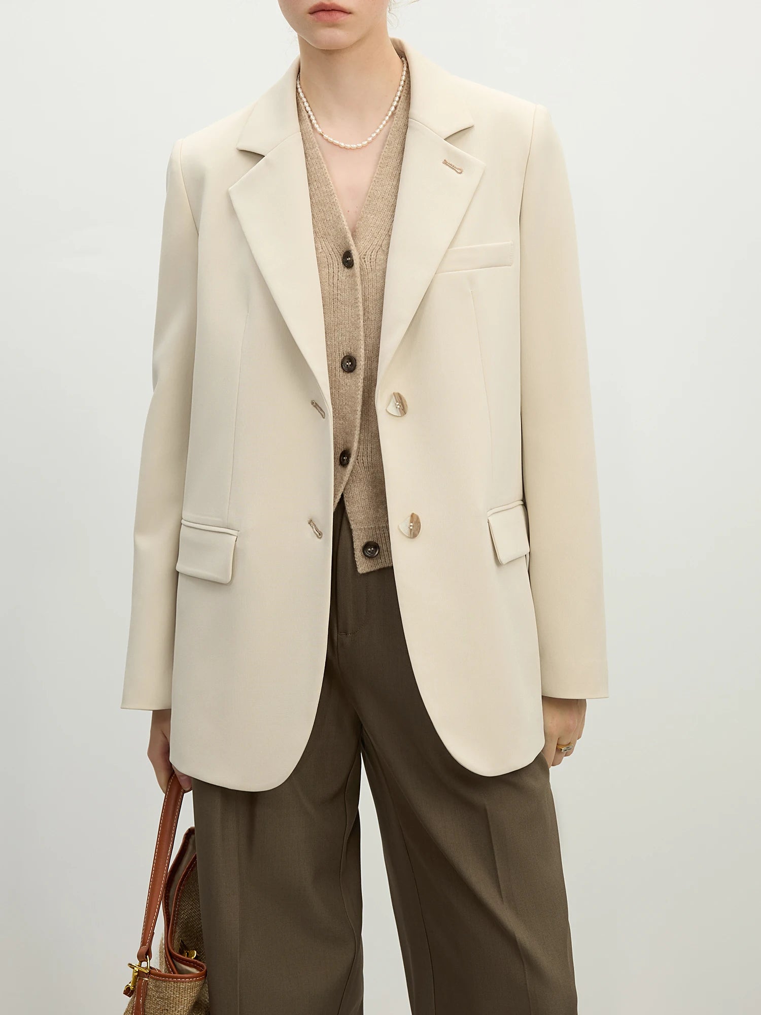 Fsle versátil estilo elegante blazer jaqueta para mulher 2025 nova chegada design exclusivo escritório solto topo verde chique casaco 25fs11075