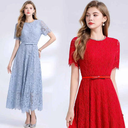 Vestido de Renda Elegância Suprema — Presença Inesquecível