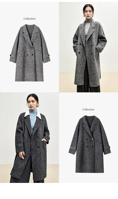 Casaco de Lã Longo Feminino Charlotte – Elegância Atemporal para Dias Frios