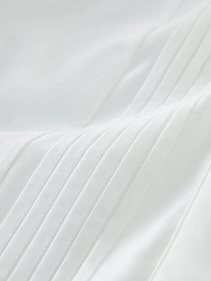 Camisa Minimalista Feminina em Lyocell e Algodão - AlmaChic