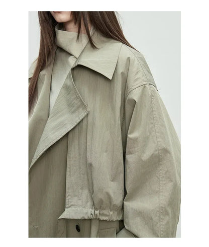 Trench Coat Oversized Feminino Camille — Estilo Europeu e Versatilidade Casual