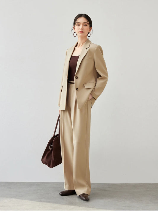 Sentubila textura solta casaco sob medida para mulher 2025 outono turn down collar escritório senhora trabalho negócios feminino blazer 143x56249