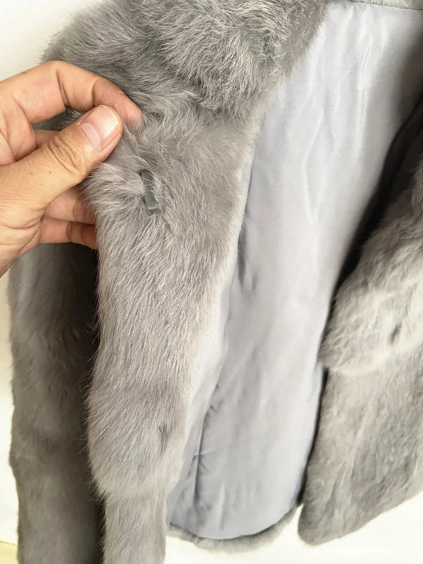 Casaco Feminino de Pele de Coelho Fancy Margaux